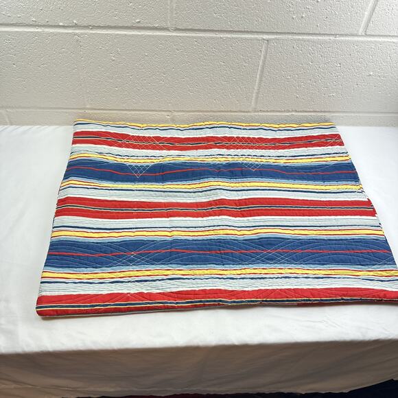 Quilted Handmade Standard Pillow Sham 21”x27” Pillowcase, Colorblocks - Picture 1 of 4